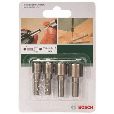 Набор торцевых ключей Bosch Promoline, 4 шт Фото 1