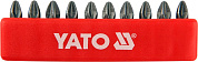 Набір насадок викруткових YATO YT-0471 "Pozidriv" РZ2 x 25 мм HEX 1/4" 10 шт