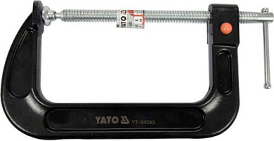 Струбцина з гвинтовим затискачем YATO YT-64263 тип "С" швидкий затиск 85 x 150 мм Фото 1