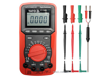 Мультиметр для вимірювання електричних параметрів YATO YT-73086 Фото 1