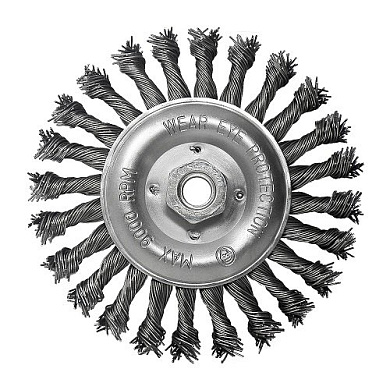 Щетка дисковая S&R, стальная плетенная проволока 150, ворс 0,8мм (135584150) Фото 1