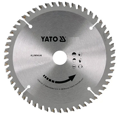 Диск пиляльний по алюмінію YATO YT-60955 254/30 мм 80 зубців Фото 1