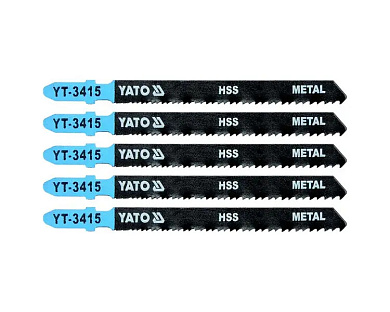 Пильные полотна обратного реза по металлу YATO HSS 24-10TPI, 100/75 мм, хвостовик Т, 5 шт Фото 1