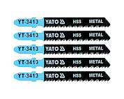 Пильные полотна обратного реза по металлу YATO HSS 12TPI, 75/50 мм, хвостовик Т, 5 шт