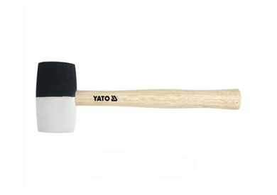 Молоток гумовий YATO YT-4604 з дерев'яною ручкою 63 мм 780 г 340 мм Фото 1