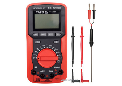 Мультиметр для вимірювювання електричних параметрів YATO YT-73087 Фото 1