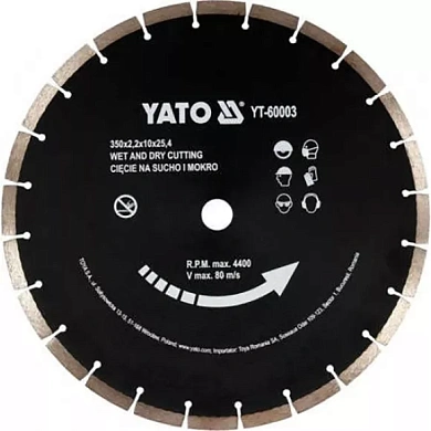 Диск алмазный по бетону YATO 400x25,4 мм YT-60004 Фото 1