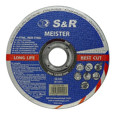 Круг отрезной S&R Meister A 60 S BF 125x1,0x22,2 (131010125) Фото 1