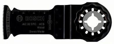 Погружное пильное полотно по дереву Bosch Starlock HCS AIZ 32 EPC Wood, 5 шт Фото 1