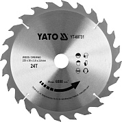 Диск пильный победитовый по дереву YATO YT-60731 255/30 мм 24 зубцов