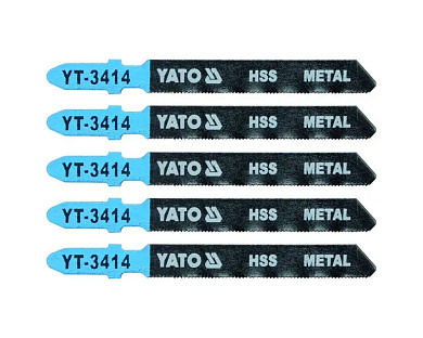 Пильные полотна обратного реза по металлу YATO HSS 32TPI, 75/50 мм, хвостовик Т, 5 шт Фото 1