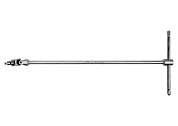 Ключ торцевой Т-образный с карданом YATO YT-15291 1/4" 180 x 450 мм