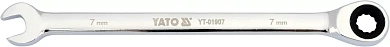 Ключ рожково-накидный с трещоткой Yato 7 мм/130 мм (YT-01907) Фото 1