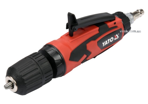 Дриль пневматичний прямий YATO YT-09695 Ø= 1/4", самозатискний патрон Ø≤10 мм, 6.3 Bar, 113 л/хв Дриль пневматичний прямий YATO YT-09695 Ø= 1/4", самозатискний патрон Ø≤10 мм, 6.3 Bar, 113 л/хв