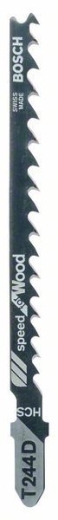 Пилочка для лобзика Bosch Speed for Wood T 244 D, 2 шт Пилочка для лобзика Bosch Speed for Wood T 244 D, 2 шт