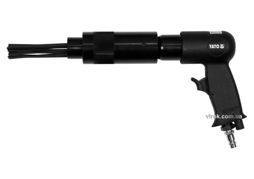 Молоток пневматичний з голковим долотом YATO YT-09910 споживання повітря- 113 л/хв, тиск- 6.3 Bar, 19 голок Молоток пневматичний з голковим долотом YATO YT-09910 споживання повітря- 113 л/хв, тиск- 6.3 Bar, 19 голок