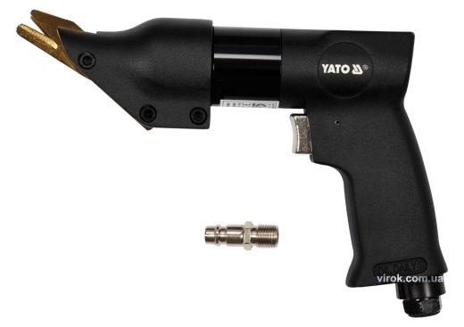Ножиці пневматичні кутові YATO YT-09944 по листовому металу t≤ 1.4 мм, при тиску- 0,63 MPa, 141 л/хв Ножиці пневматичні кутові YATO YT-09944 по листовому металу t≤ 1.4 мм, при тиску- 0,63 MPa, 141 л/хв