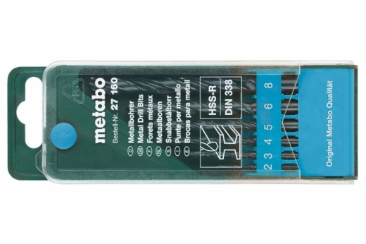 Набір свердел по металу Metabo HSS-R 6 предметів 627160000 - 1