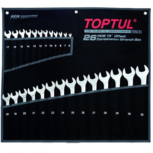 Набор ключей комбинированных TOPTUL 26 шт 6-32 мм Super-Torque GPAW2601 Набор ключей комбинированных TOPTUL 26 шт 6-32 мм Super-Torque GPAW2601