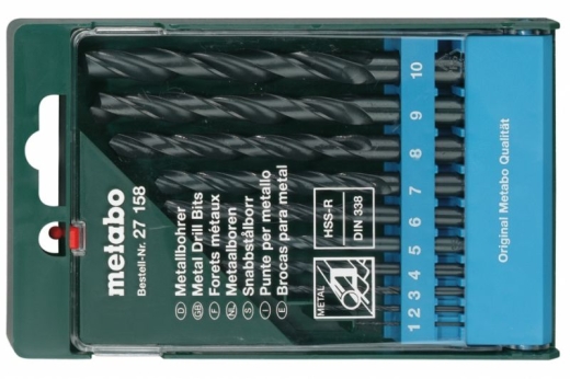Набір свердел по металу Metabo HSS-R 10 предметів 627158000 - 1