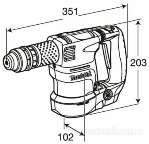 Легкий відбійний молоток Makita HK 1820 - 3