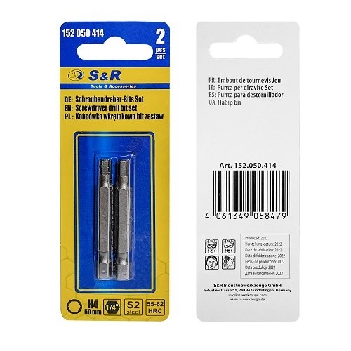 Біти S&R Hex4 x 50 мм 2 шт - 2