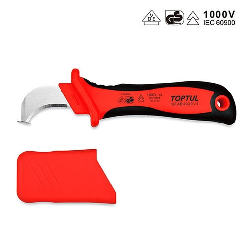 Нож кабельный изогнутый TOPTUL 1000V VDE SFAB5020V4 - 1