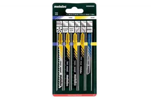 Набір пилочок для лобзика Metabo 5 шт 623645000 Набір пилочок для лобзика Metabo 5 шт 623645000