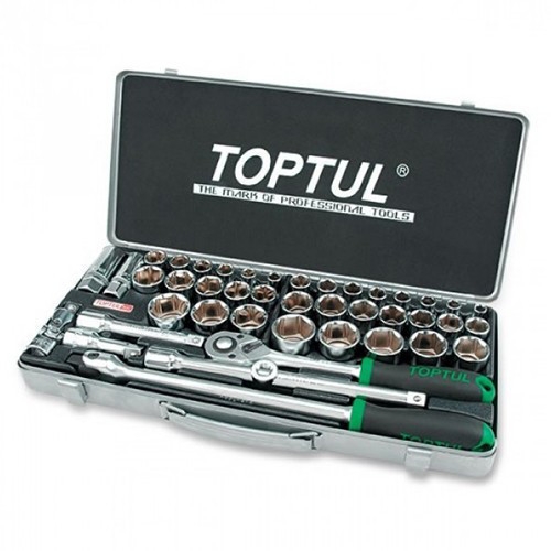 Комбинированный набор инструментов TOPTUL 1/2" (дюйм+метр.) 43 ед. GCAD4303 - 1