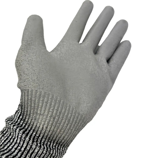 Перчатки защитные серые Haisser 211424 с полиуретановым покрытием - 2