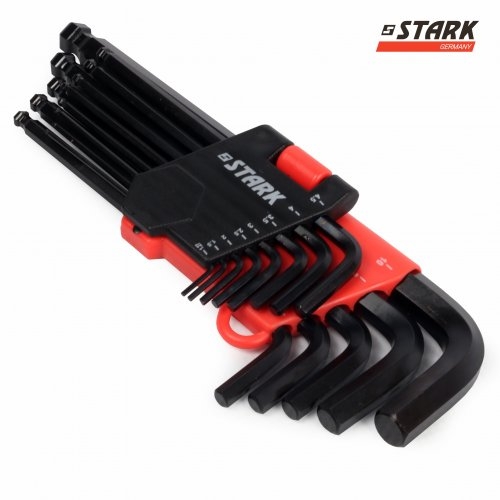 Набір шестигранних ключів із кулькоподібним наконечником Stark HEX 13 шт - 1
