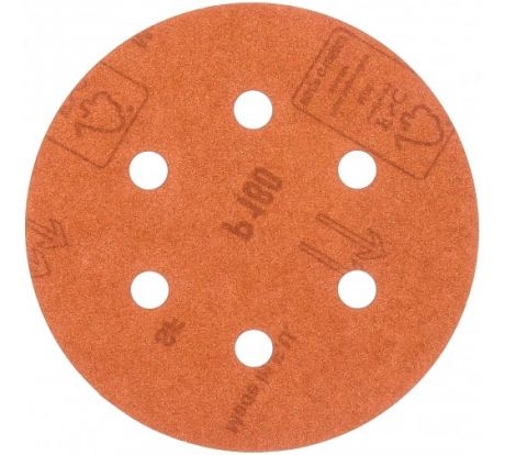 Шліфкруг 6 отворів AEG 150/180, 5 шт (4932430458) - 1