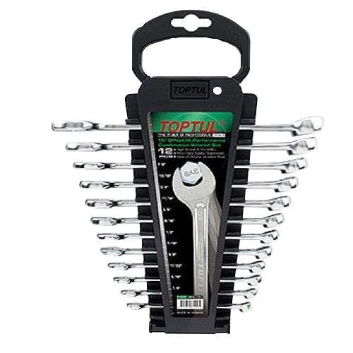 Набор ключей дюймовых комбинированных TOPTUL 12 шт. 1/4"-7/8" на холдере GBAC1201 - 1