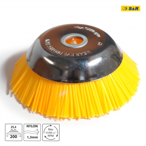 Щетка для триммера S&R 136002200 нейлоновая - 3
