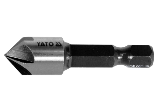 Зенкер конічний по металу YATO YT-44723 HSS, Ø= 10.4 мм, l= 40 мм, 5 пругів, HEX- 1/4" Зенкер конічний по металу YATO YT-44723 HSS, Ø= 10.4 мм, l= 40 мм, 5 пругів, HEX- 1/4"