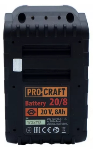 Акумуляторна батарея PROCRAFT Battery 20/8 UNIVERSAL (030211) - 2