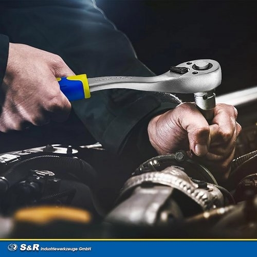 Ключ-трещотка S&R 1/2 260 мм с реверсом - 3