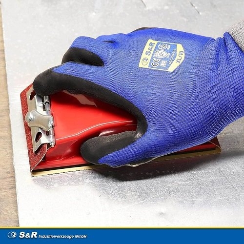 Набор шлифовальной бумаги с ручным шлифовальным блоком S&R 93х230 мм - 3