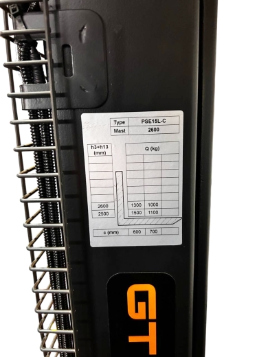 Штабелер электрический GTM PSE15L-C 2600 1,5т/2,6м c АКБ Li-ion 24В 60 А*ч - 4