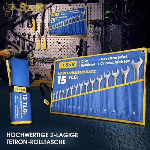 Набор ключей комбинированных гаечных S&R 15 шт 6-22 мм - 6