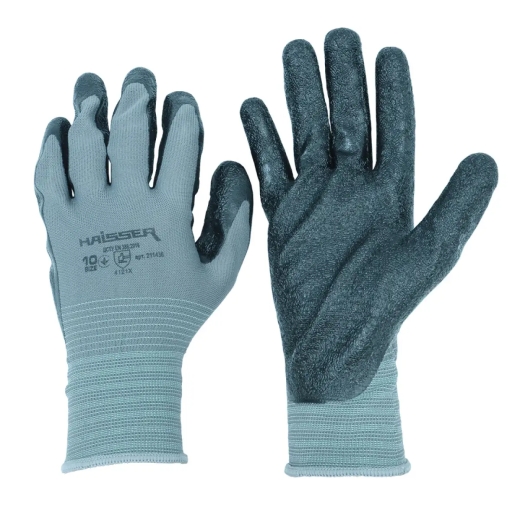 Перчатки полиэстеровые Haisser 211436 с нитриловым покрытием - 1