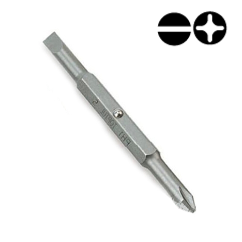 Бита крестовая двухсторонняя TOPTUL 1/4" PH2хSL6 L75мм FKAA0206 - 1