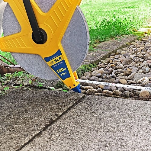 Рулетка S&R FIBERGLASS TAPE 100 м x 13 мм - 7