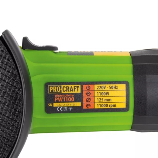 Шлифмашина угловая PROCRAFT PW-125/1100 (001100) - 5