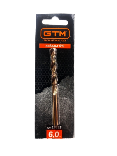 Сверло по металлу GTM 18332 HSS-Co5 6,0 мм - 2