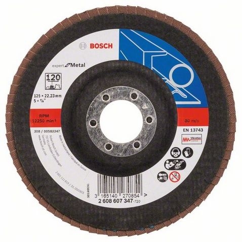 Лепестковый шлифовальный круг угловой Bosch Expert for Metal K 120, 125 мм Лепестковый шлифовальный круг угловой Bosch Expert for Metal K 120, 125 мм