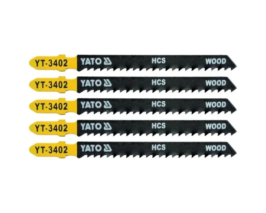 Пиляльні полотна зворотного різу по дереву YATO HCS 8TPI, 100/75 мм, хвостовик Т, 5 шт. Пиляльні полотна зворотного різу по дереву YATO HCS 8TPI, 100/75 мм, хвостовик Т, 5 шт.