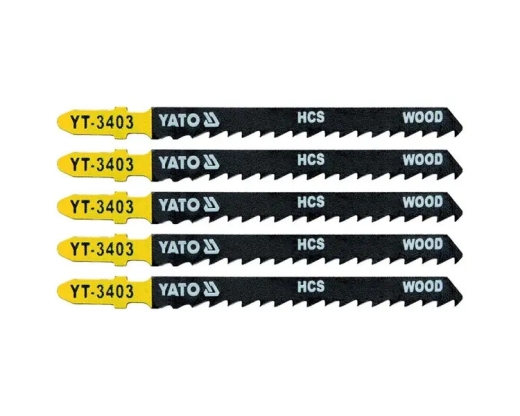 Пильные полотна обратного реза по дереву YATO HCS 6TPI, 100/75 мм, хвостовик Т, 5 шт Пильные полотна обратного реза по дереву YATO HCS 6TPI, 100/75 мм, хвостовик Т, 5 шт
