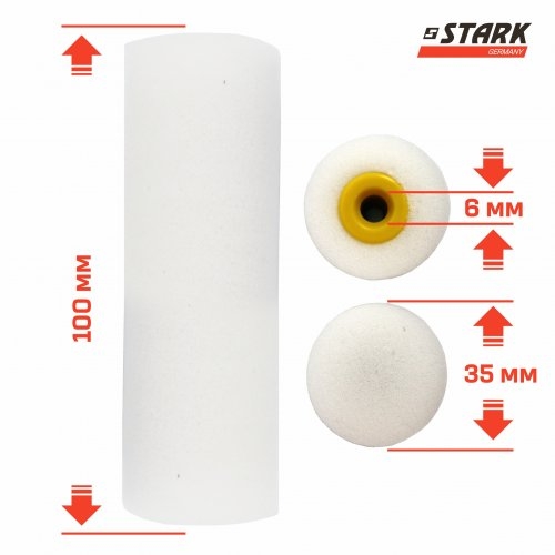 Валик поролоновий STARK під ручку 6*35*100 мм 2 шт - 3