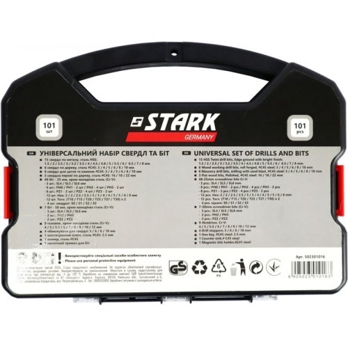 Набор сверл и бит Stark 101 предмет - 2
